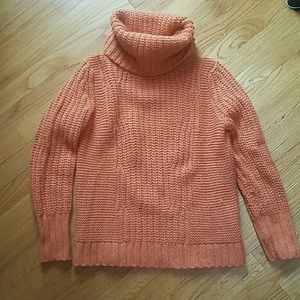Funnel neck heavy sweater